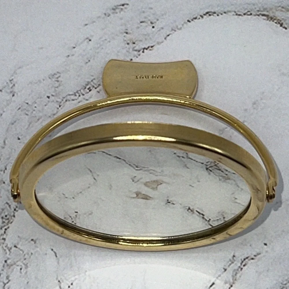 VINTAGE Compact Mirror Gold Tone Made in ITALY - Picture 4 of 6